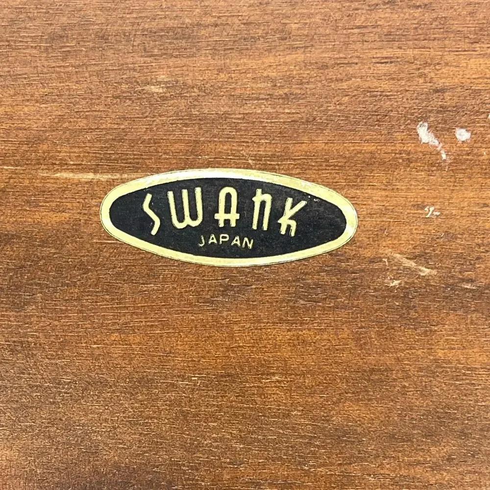 Vintage Mid Century Swank Wooden Valet / Organizer Catchall Tray Made in Japan